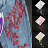 1PC Adhesivo Floral para Ropa Parche Aplique Termoadhesivo DIY Hot-fix 47CM Flor de Ciruelo Flor Hermosos Parches Bordados Cheongsam