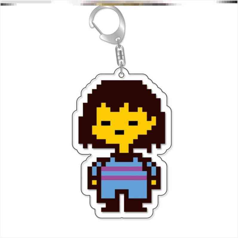 

Game Anime UNDERTALE Pixel Acrylic Keychain Model Cosplay Characters Ornament Goods Collection firend Fans Toys Gifts 6 cm