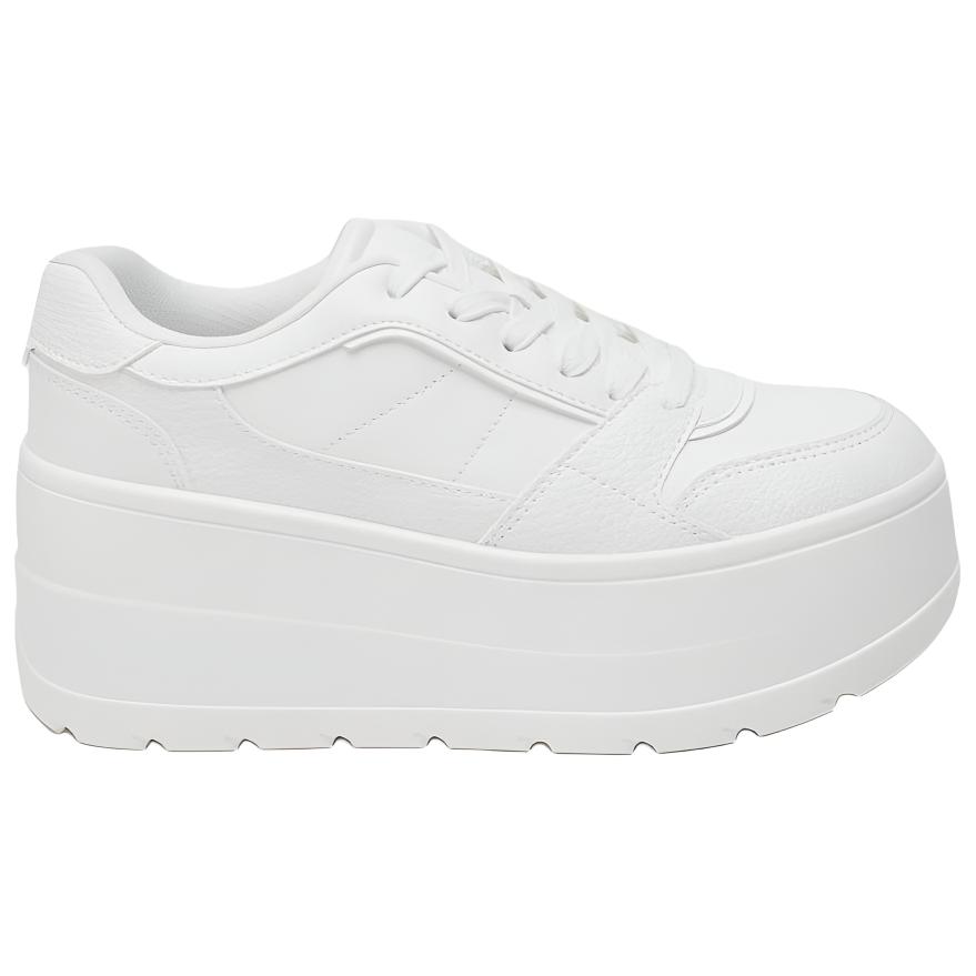 Zara Plattform Leder Sneaker Weiß Damen 5801610001