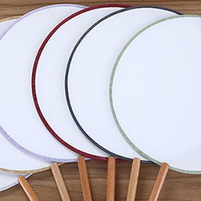 Vintage Blank Round Hand Fan Embroidery Unfinished Art Painting Fans with Tassel Chinese Style Dance Fan Home Decoration