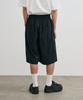 Piali Diagonal Pocket Nylon Wrinkle Bermuda Shorts (Black)