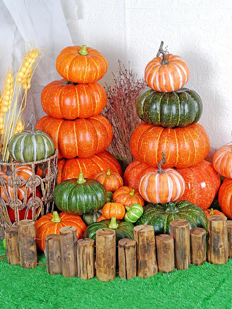 Large Size Simulation Fruit Vegetable Pumpkin Model Kitchen Cabinet Decoration Children's Photography Toy Realistic Strawberr...