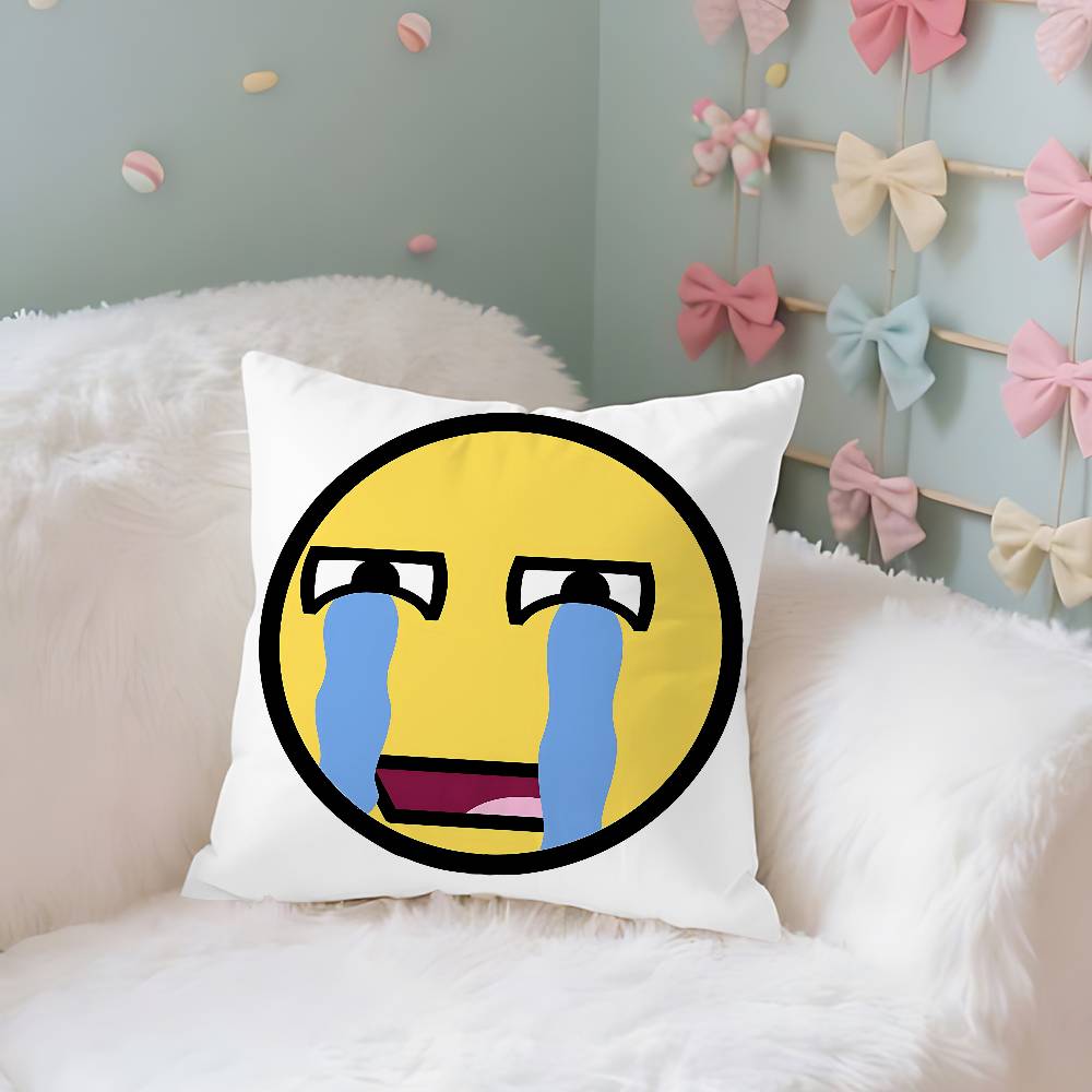 Funny EEpic Face Case Plush Fabric Soft Pillowcase Double Sided Print Cushion Cover Household Gifts
