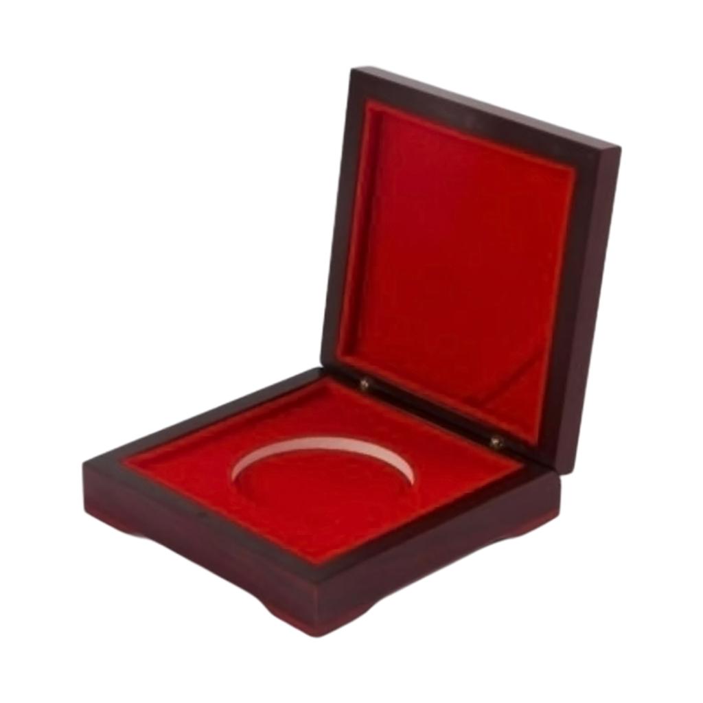 Wooden Coin Storage Box Display Case Commemorative Coin Protection Box Coin Holder for Commemorative Coins Silver Coins Medals