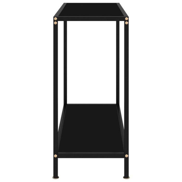 VidaXL Table console Noir 80x35x75 cm Verre trempé 322832