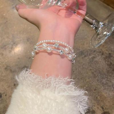 2025 Diamond Pearl Women's Bracelet: Light Luxury, High-End, Versatile Jewelry for Girlfriends