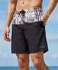 Helingbon Men'S Patterned Rash Guard Knee-Length Swim Shorts / Aj352M