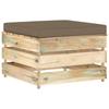 Day and Night - Day and Night Sectional Ottoman with Green Impregnated Wood Cushion