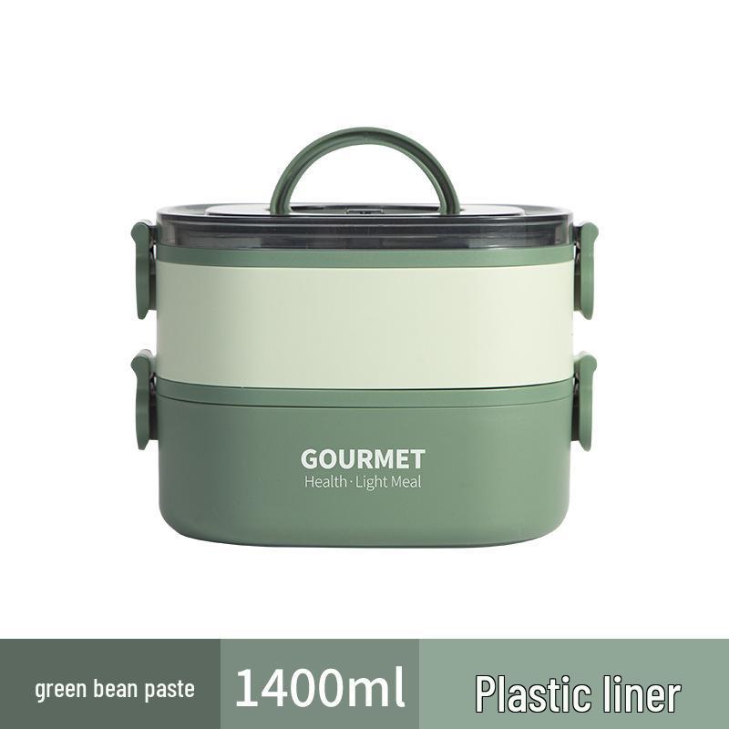 Microwaveable Insulated Lunch Box with Cutlery: Large Capacity Bento for Office Workers and Students