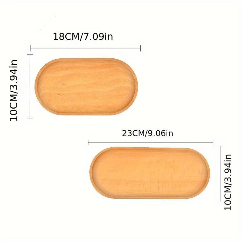 Japanese Beechwood Oval Tray Mini Plates 18cm Solid Wood Small Plates/Trays Children s Wooden Tableware Dinnerware S