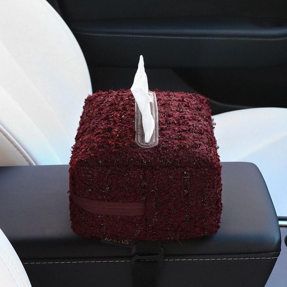 Exquisite Car Seat Back Tissue Bag Light Luxury Automotive Napkin Holder Toilet Paper Holder