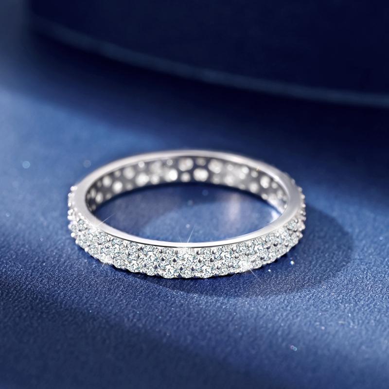 Sparking Moissanite Rings Copper Diamond Popular Brilliant Wedding Ring Women Engagement Jewellery Anniversary