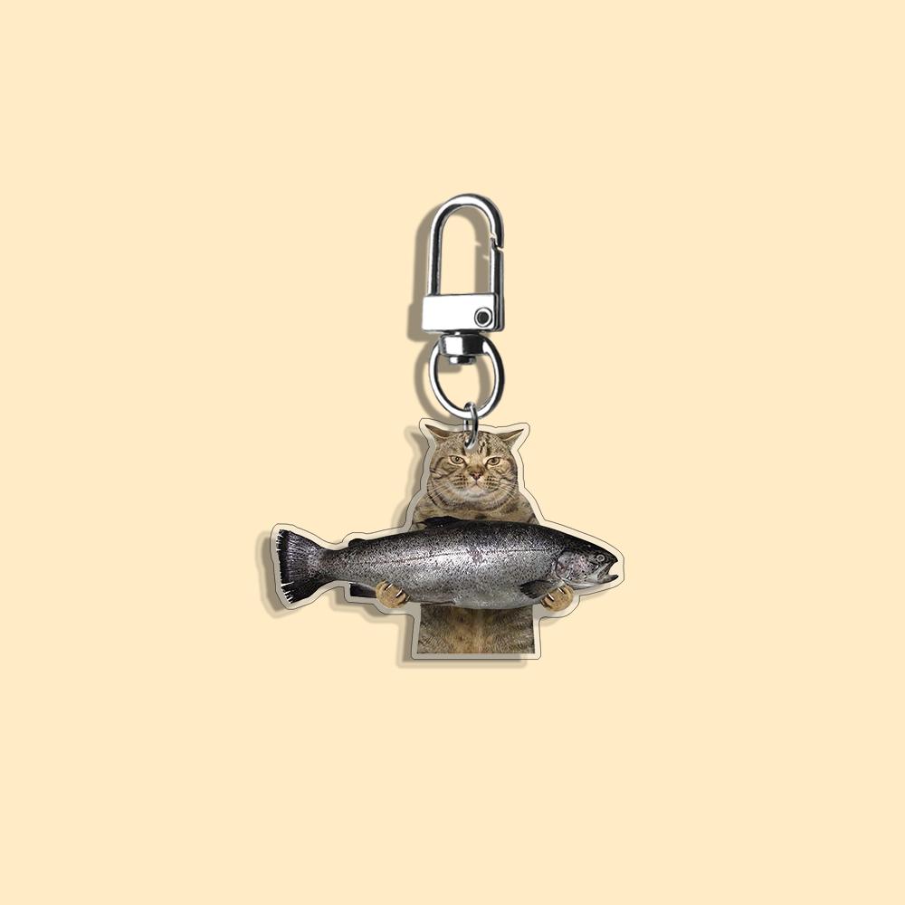 Funny Cat Keychain Student Gift Bag Women's Bag Cute Things Gift For Best Friends Cartoon