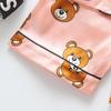 BB58 Mufurui Summer Kids' Silk Bear Cartoon Pajama Short Sleeve Two-Piece Set