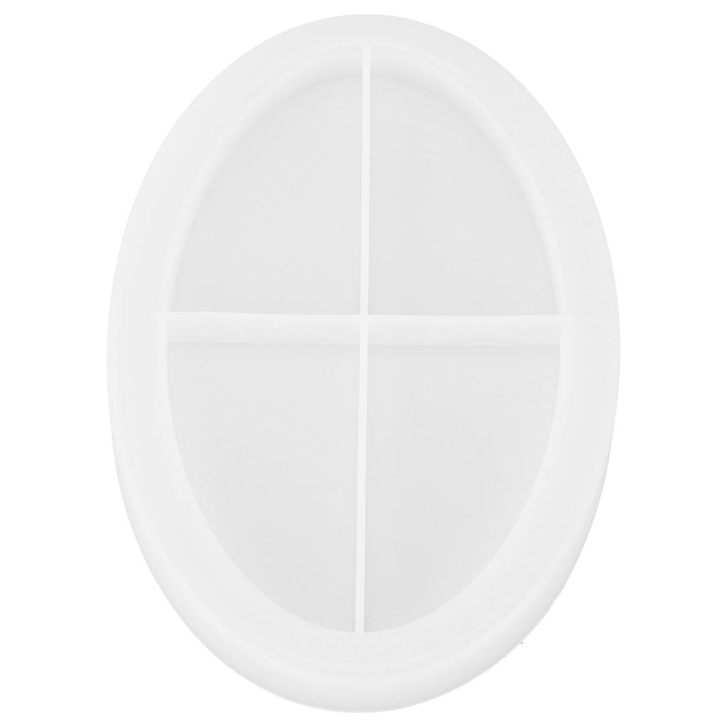 Epoxy Resin Casting Fruit Tray Mold Silicone Decorative Tray Plate DIY Mold AccessoryOval Smooth Tray Mould