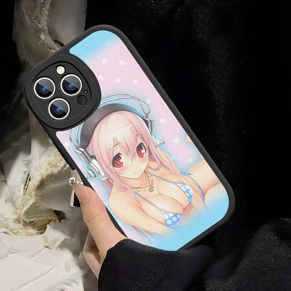 S-sUPER SONICO Phone Case Hard Leather For IPhone 16 15 14 13 Mini 11 12 Pro Max Plus Fundas