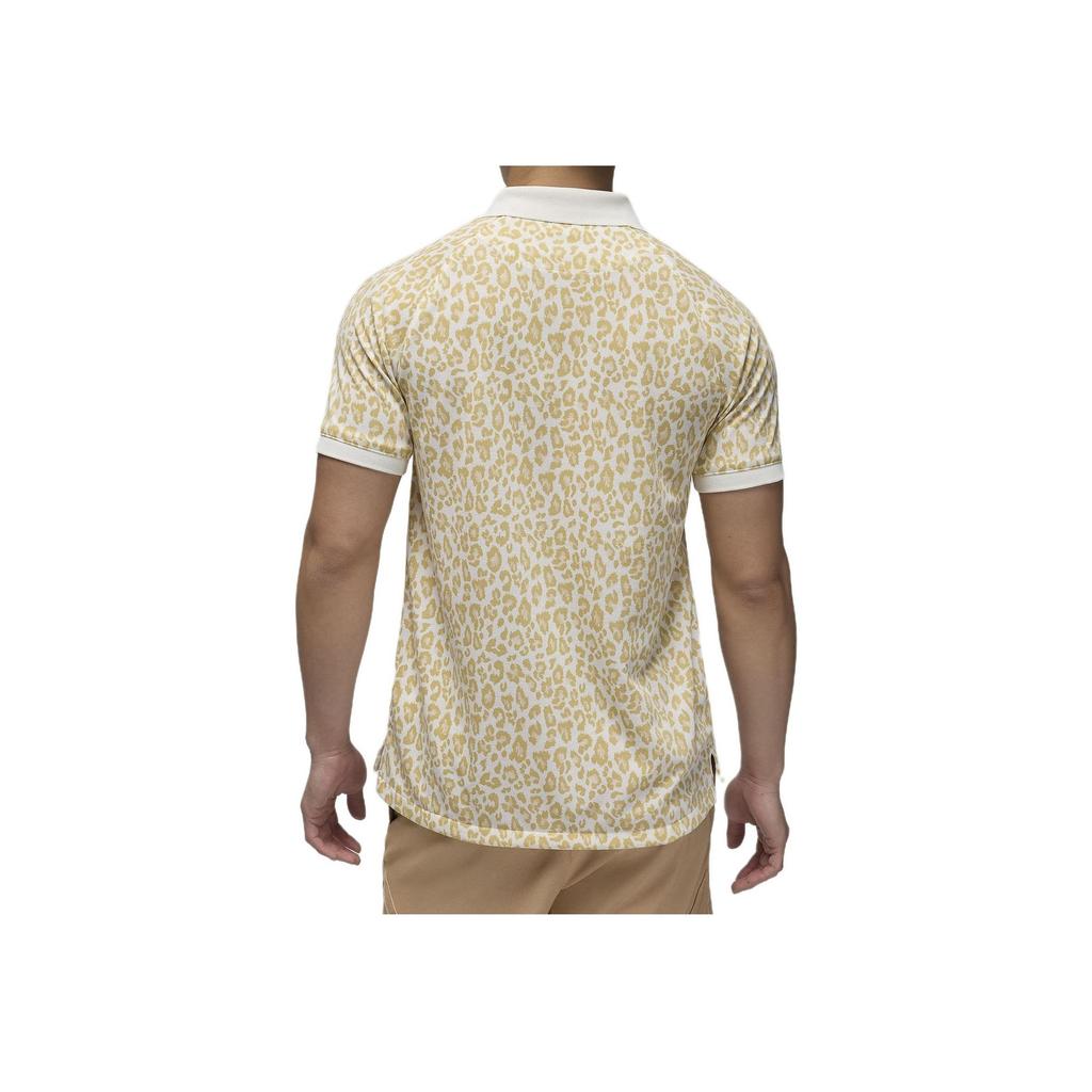 Jordan Sport All-Over Print Casual Polo Shirt Men Tops Light-Yellow FN5853-133