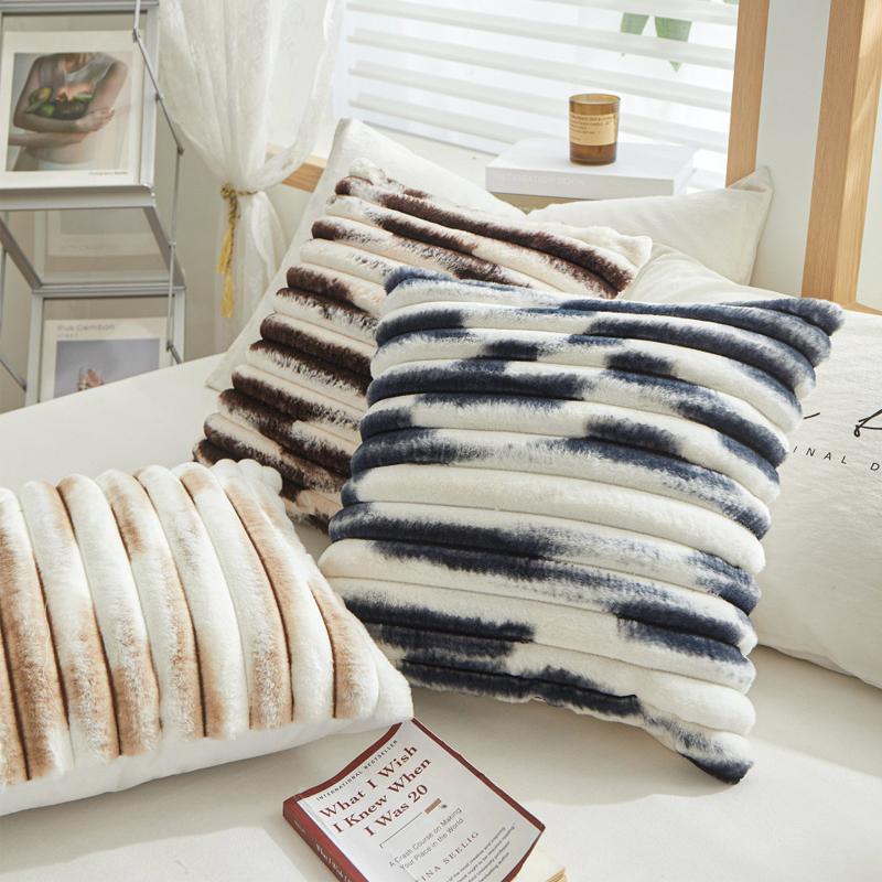Tie Dye Striped Pillow Pillow Cover Soft and Comfortable Bedroom Living Room Sofa 45*45