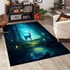 New Product Mysterious Deer In Forest Carpet for Living Room Bedroom Bedside Floor Mat Cloakroom Children Playing Mat Area Rug