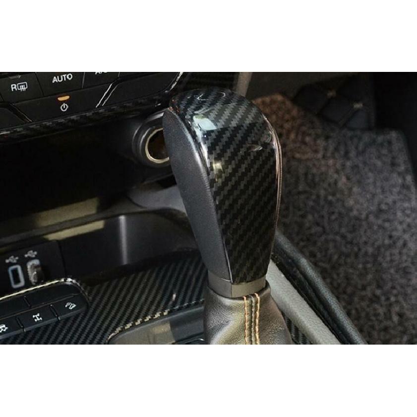 For Ford Ranger 2015-2018 Carbon Fiber Center Console Gear Shift Knob Trim 1PCS