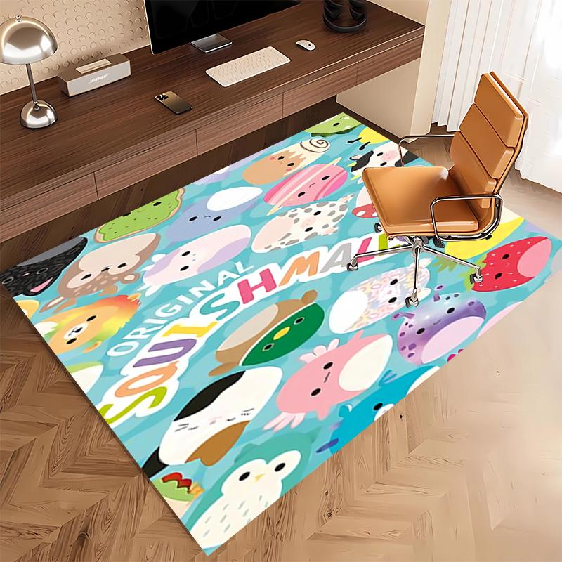 squishmallows Print Area Rug - Soft,Washable Non-Slip Indoor Mat,Living Room,Home Office Decorative Rug