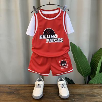 Vêtements de sport pour garçons, tenue de basket-ball pour bébés, ensemble deux pièces, Short à manches courtes, pour enfants
