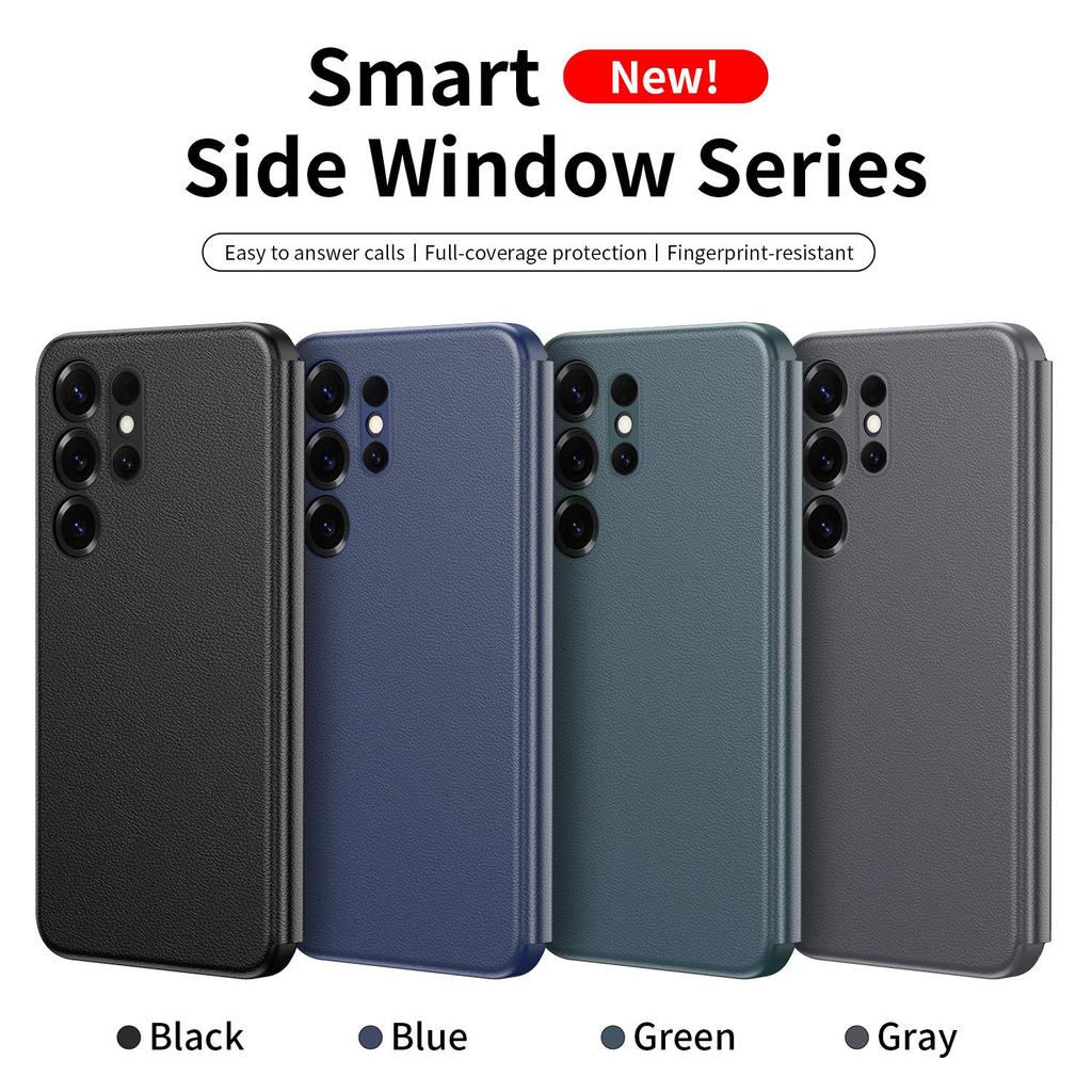 S25Ultra Slimme Raamhoes, APP Wakker Maken/Slaap, Portemonnee Telefoon Kaarthoes Voor Samsung Galaxy S25 Ultra Kaartvak Houder