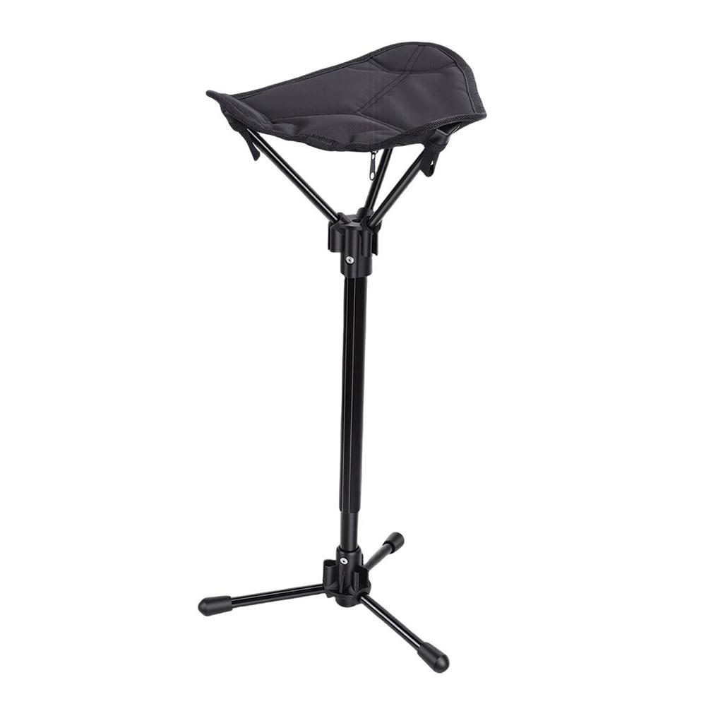 Portable Outdoor Folding Stool Oxford Cloth Aluminum Alloy Telescoping Folding Stool for Camping Queuing Fishing