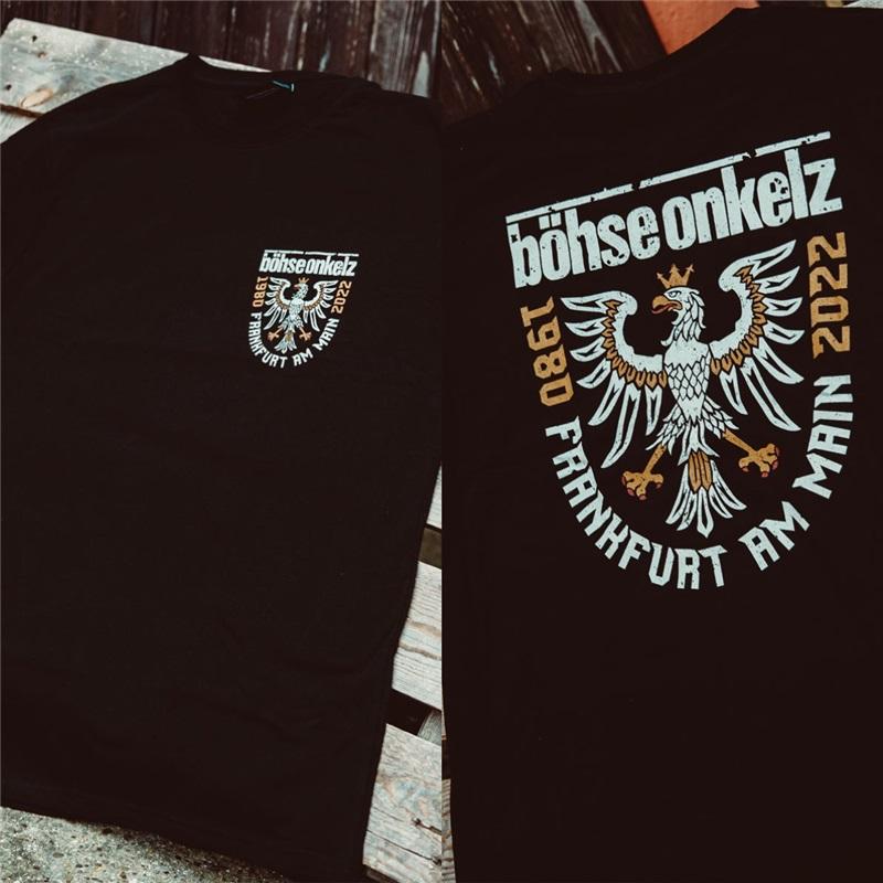 Fashion Hip Hop Clothes B&ouml;hse Onkelz 40 Jaar T-shirt Gehaat Verdoemd Vergoden II Perifeer Oversized Y2k Streetwear Kleding Casual Katoen Mannen Vrouwen T-shirts Tees S blauw