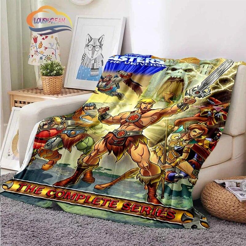 Fashion Cartoon Masters of the Universe Blanket3D Print He-Man Rectangle Blanket Flannel Blanket Wearable Blanket Sofa  Blanket