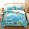 Cartoon Ocean Whale Dolphin Duvet Cover Kids Cute Kawaii Bedding Sets Soft Quilt Cover and Pillowcases Single_Double_Queen_King