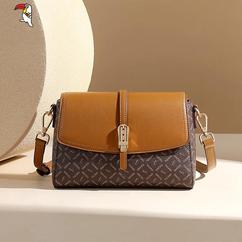 TUCANO Handbag, Shoulder Bag, Crossbody Bag, Simple Versatile Bag, Brown