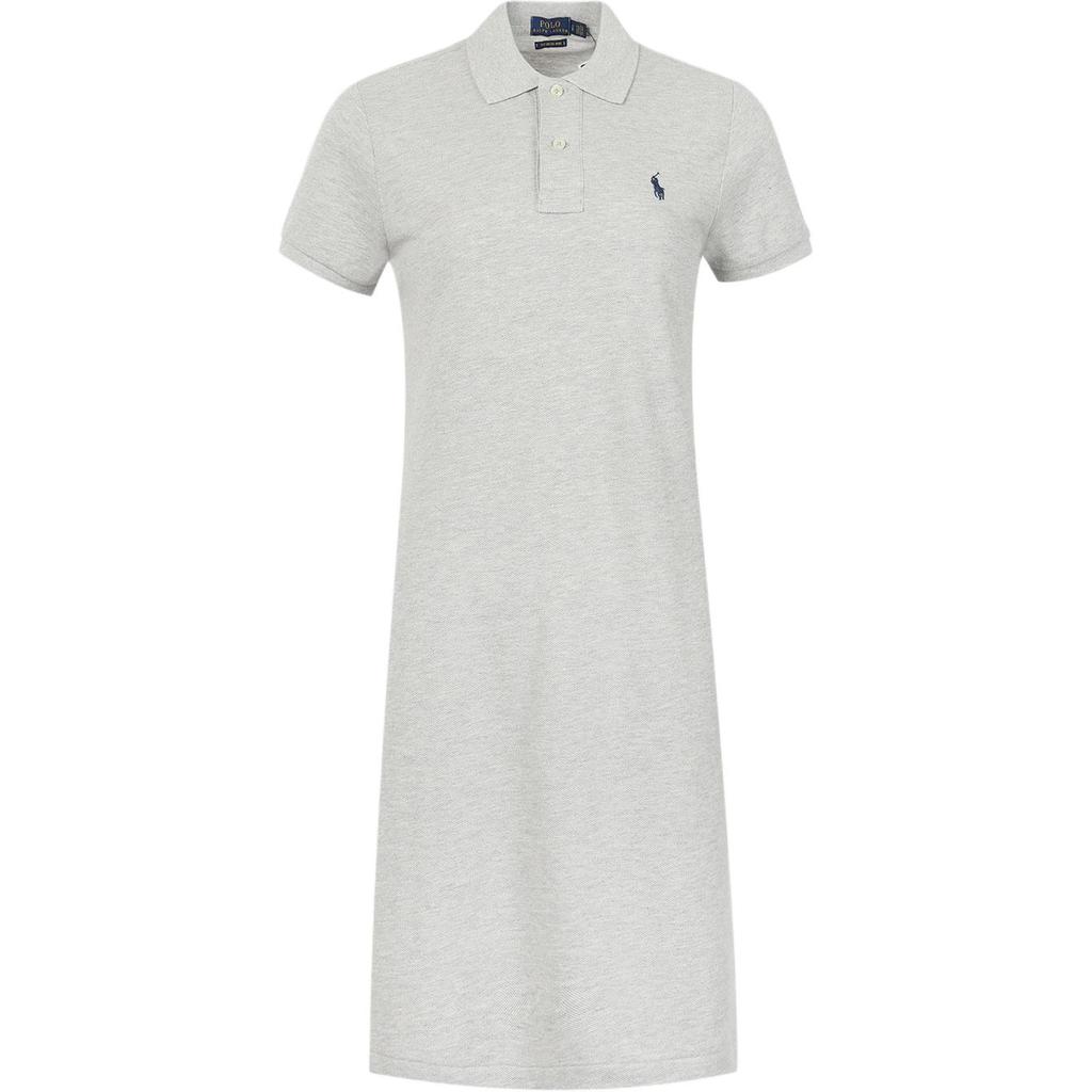 Polo Ralph Lauren SS23 Short Sleeve Solid Casual Polo Dress Women Dresses Gray 211570229033