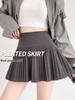 Harajuku Streetwear Pleated A-Line Wool Skirt - Versatile High Waist School Style