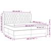 3128789 vidaXL Lit à sommier tapissier avec matelas Gris clair 200x200cm Tissu