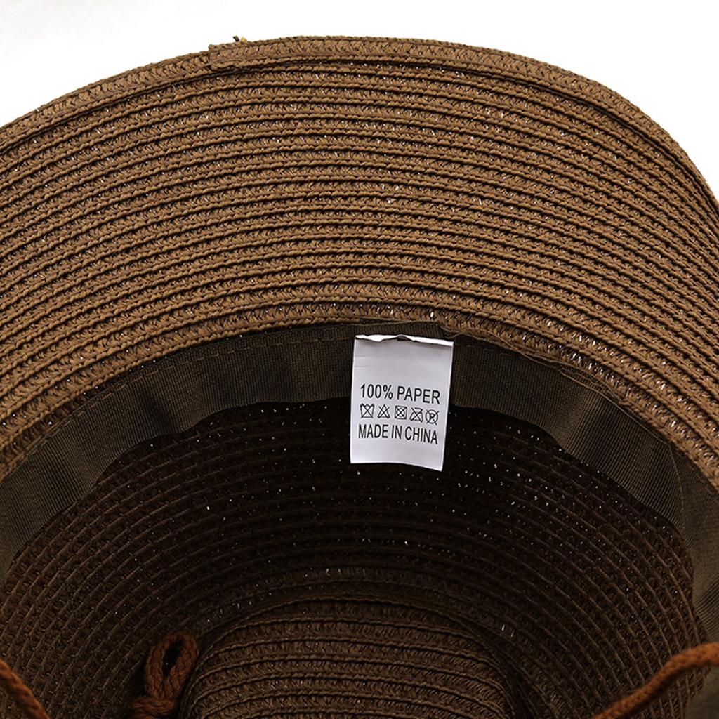 Metal Skull Decors Women Men Straw Weaving Hat for Spring Summer Elegant Lady Man Church Cosplay Hat Adjustable