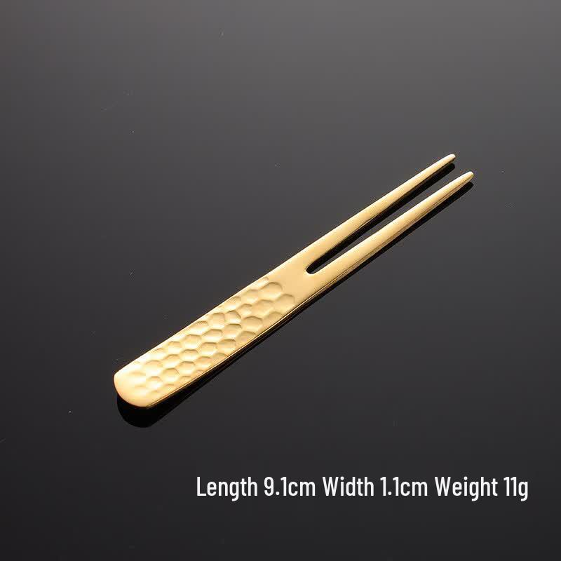 Qianxing Stainless Steel Hammered Fruit Fork Set