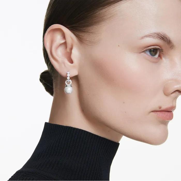Matrix Crystal Pearl Drop Earrings 5691716