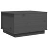 813417 vidaXL Table basse Gris 60x50x35 cm Bois massif de pin