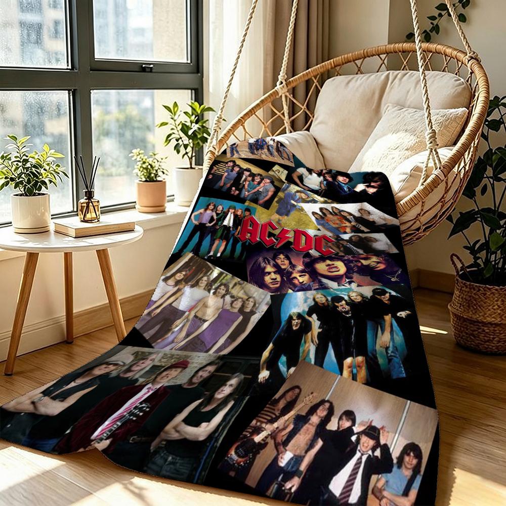 Angus Young Rock Guitar Blanket Camping Trip Soft And Comfortable Office Rest Blanket Bedroom Outdoor Plush Blanket