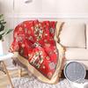 European Yellow Tibetan-Style All-Cotton Double-Sided Knitted Throw Blanket - Non-Slip, Fashionable, Minimalist Design for Sofa