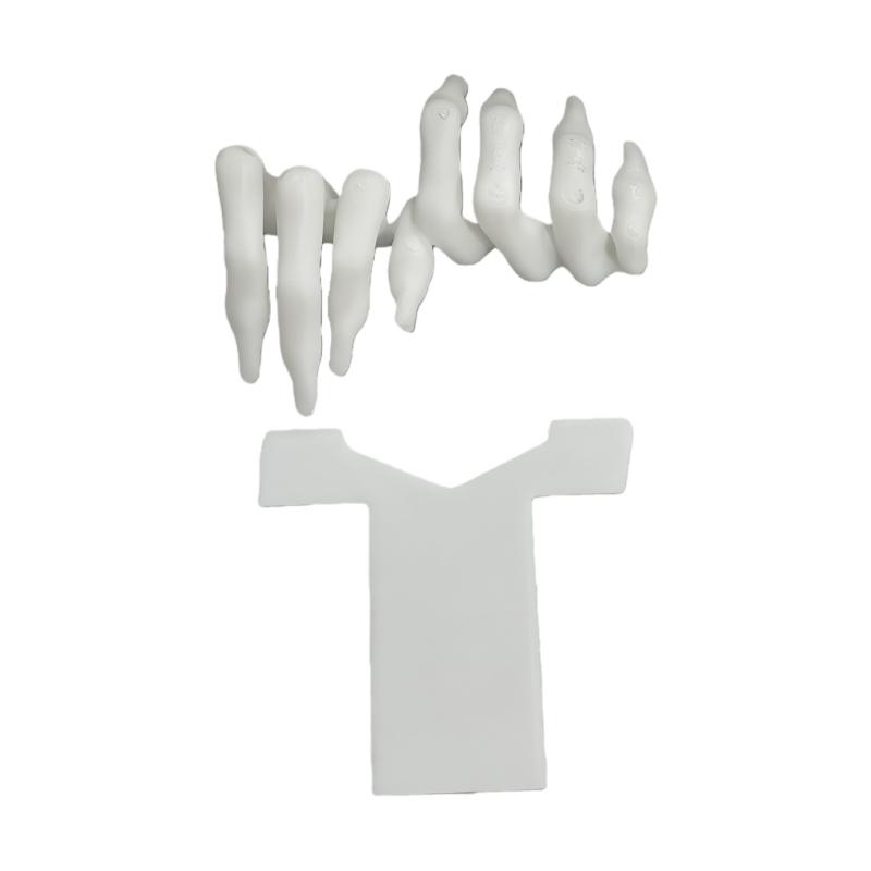 

Plastic Skeleton Hands Bookmarker Fun Assembly Craft Project Bookshelf Room Decoration For Horror Fans белый