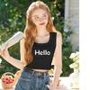 2026 Women's Sexy Letter Print Camisole Top: Short, Versatile Cropped Vest