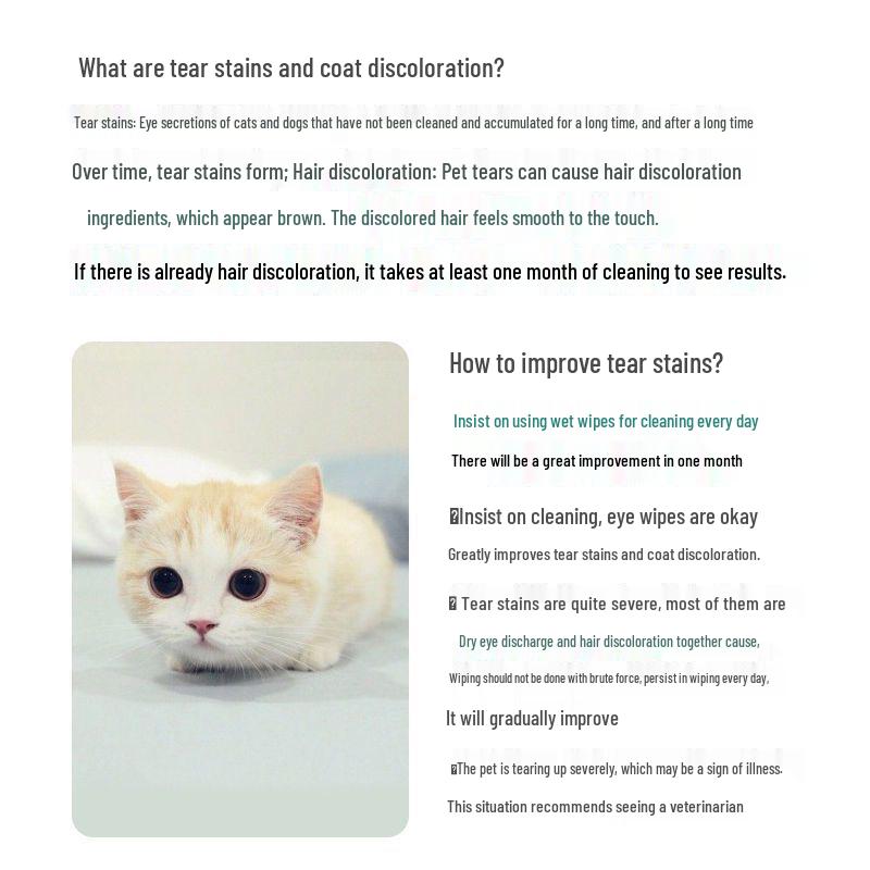 Darmowa dostawa: Chusteczki do czyszczenia uszu i usuwania plam łzowych dla kotów i psów