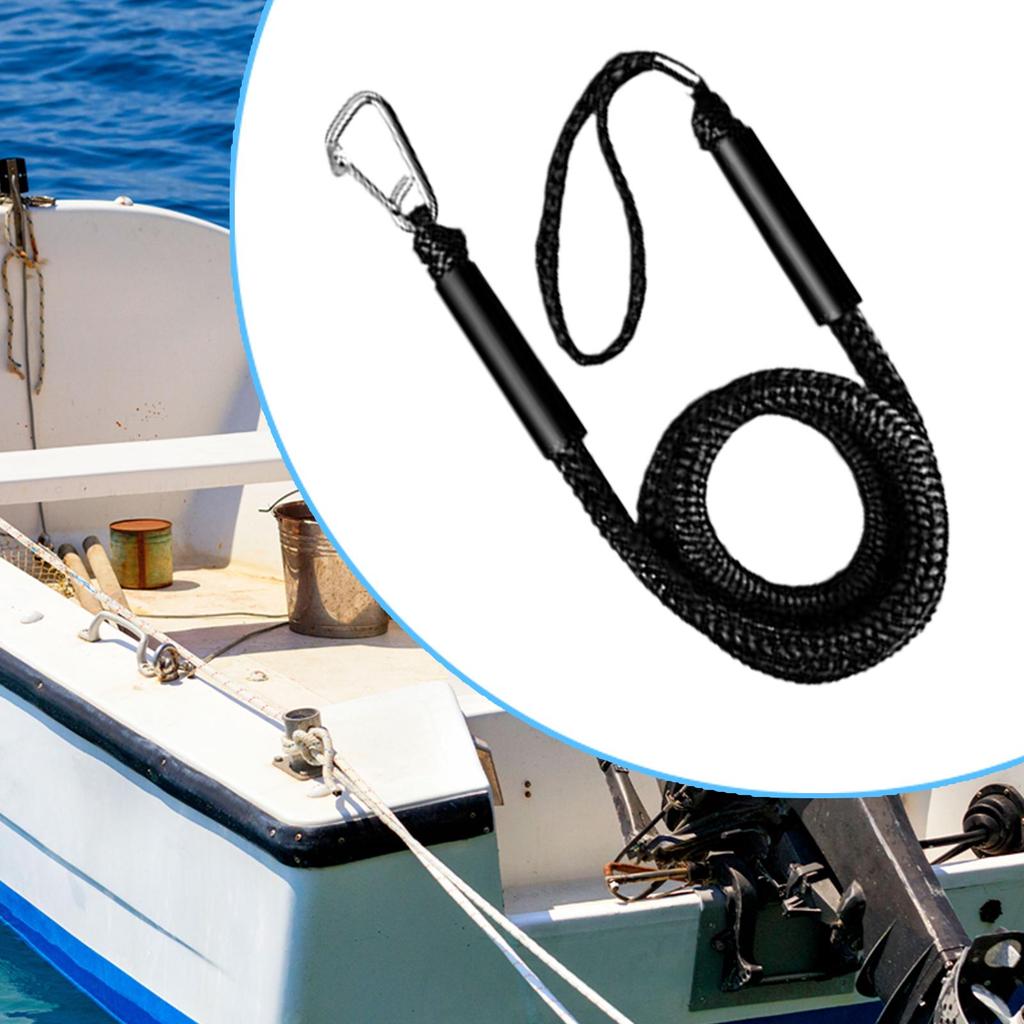 Boat Ropes For Docking Elastic Heavy Duty Outdoor Cords With Stainless Steel Clip Tubing Tow Rope For Lake River Beach Sea Snow