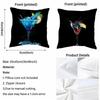 P-Bar Wine Glass Cushion Cover Cushion Cover Pillowcase, Anti-Mite Invisible Zipper, Linen Sofa Cushion