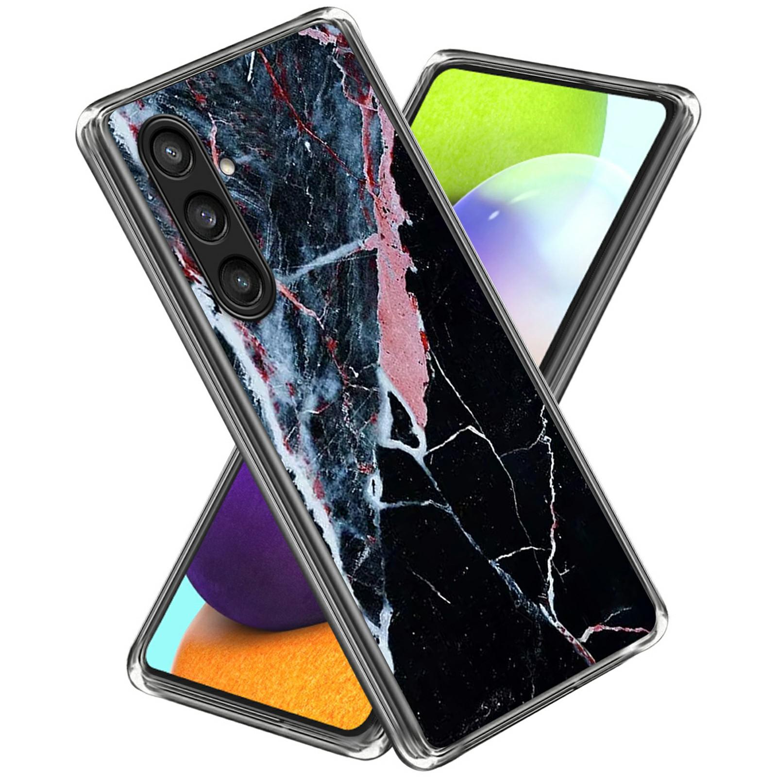 

For Samsung Galaxy A56 5G Case Pattern Printing TPU Phone Back Cover Black Marble