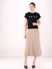 ACUD Satin A-Line Skirt _D.Beige