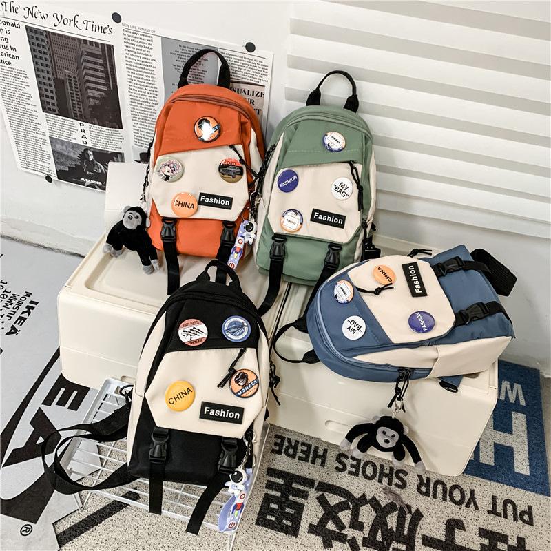 Men'S Casual Chest Bag Student Small Crossbody Bag Personalized Shoulder Bag Women'S Lightweight Small Backpack