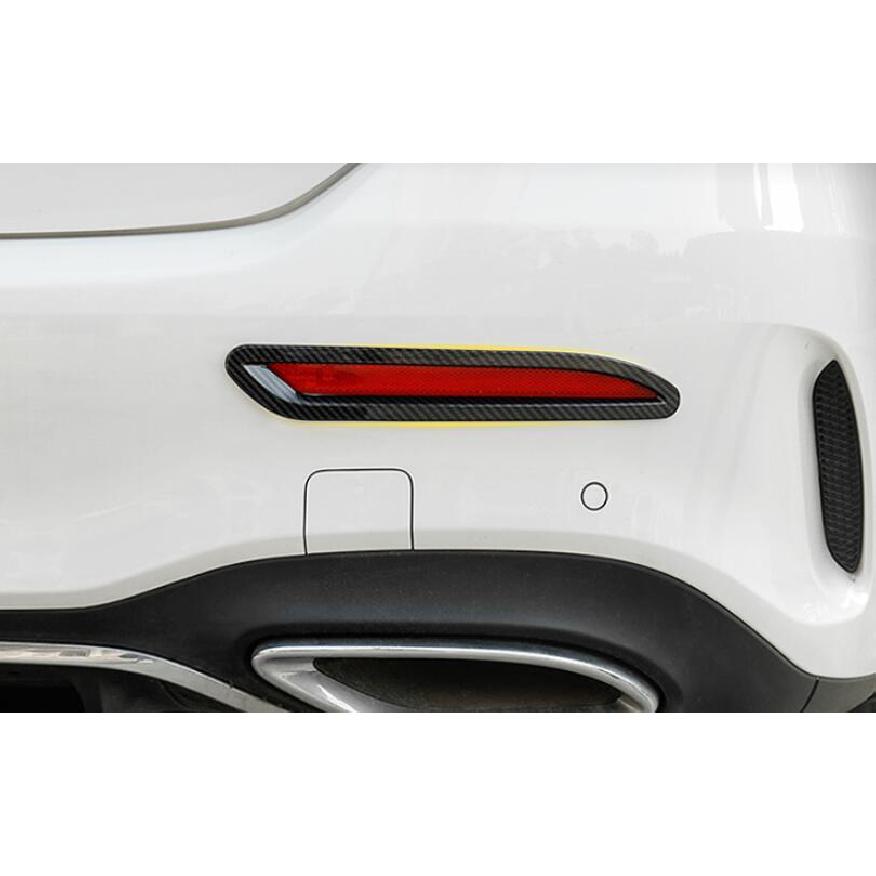 For Benz A-Class 2019-2022 ABS Carbon Fiber Rear Fog Light Eyelid Molding Trim